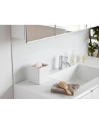 White Rin vierkante tissuehoes - 13x13x15,5 cm