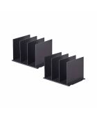 Set de 2 organizadores de bolsas inteligentes negros - 31,8 x 24 x 21 cm