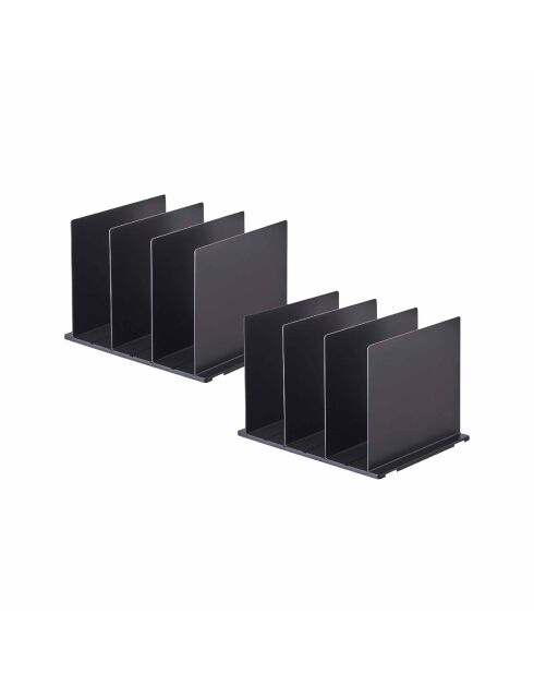 Set de 2 organizadores de bolsas inteligentes negros - 31,8 x 24 x 21 cm
