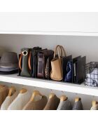 Set de 2 organizadores de bolsas inteligentes negros - 31,8 x 24 x 21 cm