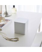 Boîte à accessoires carrée à 4 niveaux Tower blanc - 9x9x10 cm