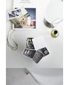 Boîte à accessoires carrée à 4 niveaux Tower blanc - 9x9x10 cm