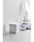 Boîte à accessoires carrée à 4 niveaux Tower blanc - 9x9x10 cm