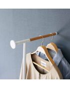 Perchero Tower con soporte para vaporera blanco, 38,5 x 47 x 162 cm