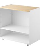 Set de 2 organizadores de bolsas inteligentes blancos - 31,8 x 24 x 21 cm