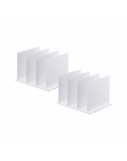 Set de 2 organizadores de bolsas inteligentes blancos - 31,8 x 24 x 21 cm