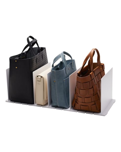 Set de 2 organizadores de bolsas inteligentes blancos - 31,8 x 24 x 21 cm