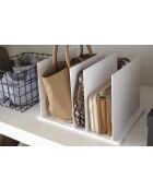 Set de 2 organizadores de bolsas inteligentes blancos - 31,8 x 24 x 21 cm