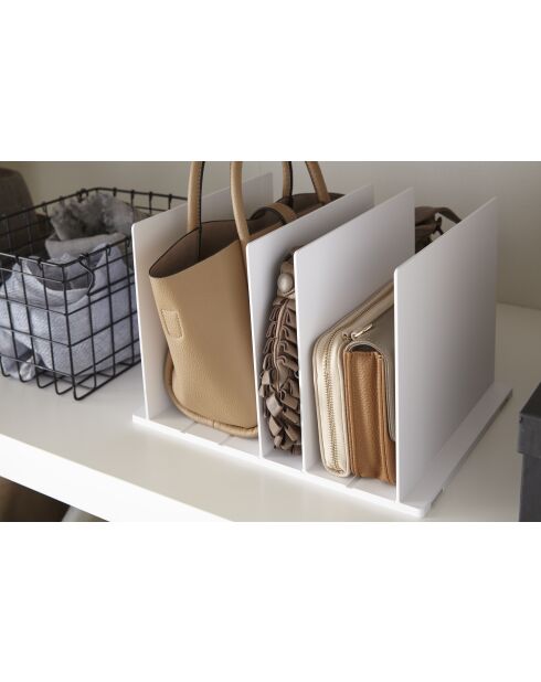 Set de 2 organizadores de bolsas inteligentes blancos - 31,8 x 24 x 21 cm