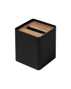 Black Rin vierkante tissuehoes - 13x13x15,5 cm