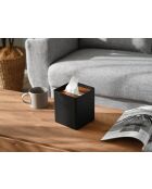 Black Rin vierkante tissuehoes - 13x13x15,5 cm