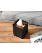 Black Rin vierkante tissuehoes - 13x13x15,5 cm