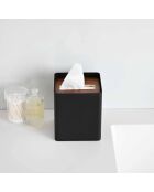 Black Rin vierkante tissuehoes - 13x13x15,5 cm