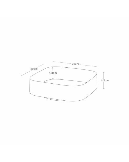 White Tower rotierendes Ablagefach - 20x20x6,3 cm