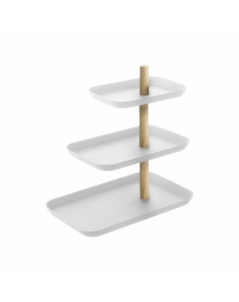 Rin wit accessoiredisplay met 3 niveaus en draaibare laden - 25x16x25,5 cm