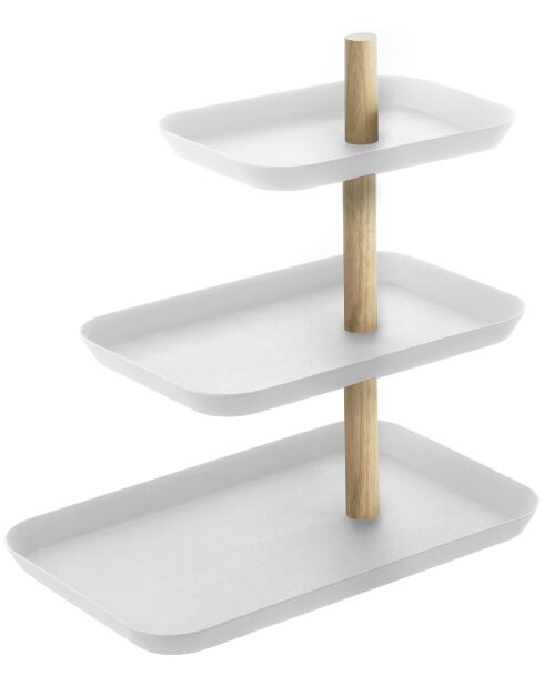 Rin wit accessoiredisplay met 3 niveaus en draaibare laden - 25x16x25,5 cm