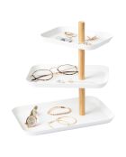 Rin wit accessoiredisplay met 3 niveaus en draaibare laden - 25x16x25,5 cm