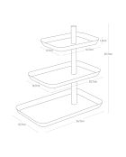 Rin wit accessoiredisplay met 3 niveaus en draaibare laden - 25x16x25,5 cm