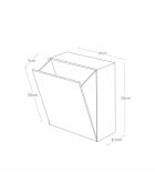 Film Tower zwarte opbergdoos met zelfklevende haak - 17x8,7-16x20 cm