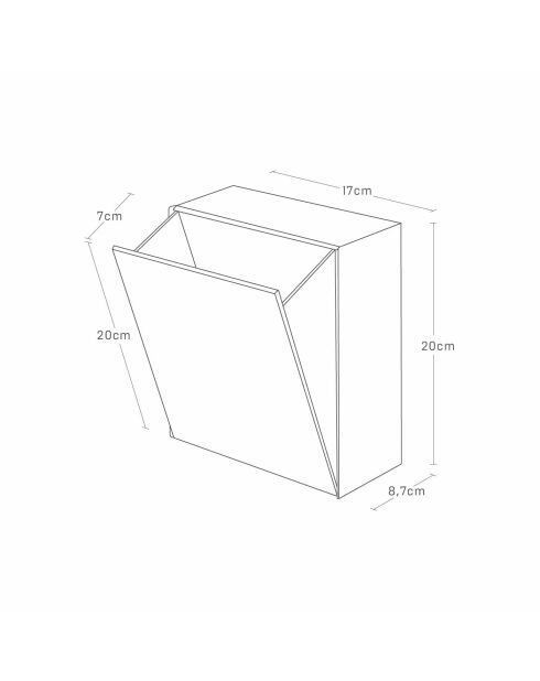 Film Tower zwarte opbergdoos met zelfklevende haak - 17x8,7-16x20 cm