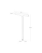 Tower zwarte magnetische ruitenwisser - 31x4,5x50 cm