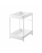 Tower White 2-laagse verschuifbare onderspoelbak - 30,4x42,4-68,5x45,3 cm