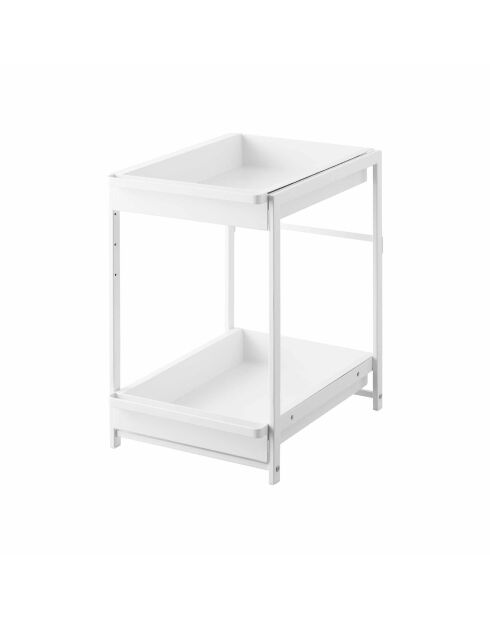 Tower White 2-laagse verschuifbare onderspoelbak - 30,4x42,4-68,5x45,3 cm