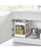 Tower White 2-laagse verschuifbare onderspoelbak - 30,4x42,4-68,5x45,3 cm