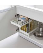 Tower White 2-laagse verschuifbare onderspoelbak - 30,4x42,4-68,5x45,3 cm