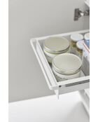 Tower White 2-laagse verschuifbare onderspoelbak - 30,4x42,4-68,5x45,3 cm