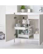 Tower White 2-laagse verschuifbare onderspoelbak - 30,4x42,4-68,5x45,3 cm