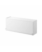 Caja de almacenamiento semicerrada blanca Tower, 60 x 17,7 x 25,2 cm