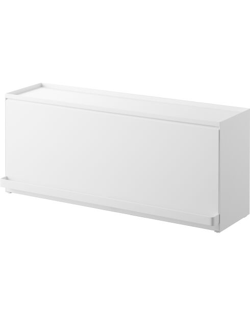 Caja de almacenamiento semicerrada blanca Tower, 60 x 17,7 x 25,2 cm