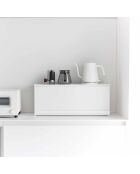 Caja de almacenamiento semicerrada blanca Tower, 60 x 17,7 x 25,2 cm