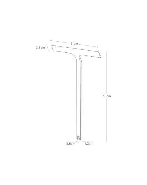 Essuie-glace magnétique Tower blanc - 31x4,5x50 cm