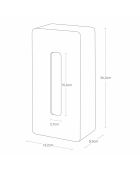 Film Tower Taschentuch mit selbstklebendem Haken, 26,2 x 13,2 x 8,3 cm, schwarz