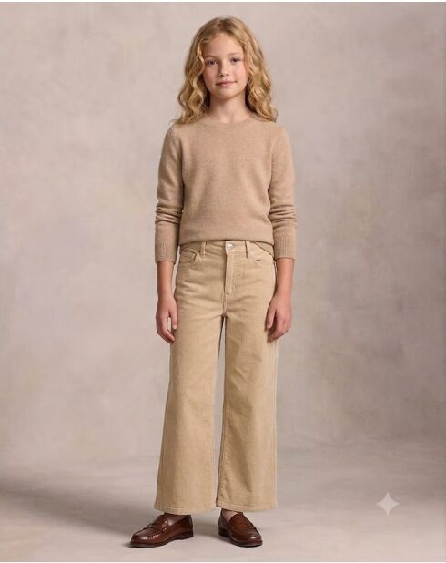 Pantalon en Velours milleraies Popies sugarcane