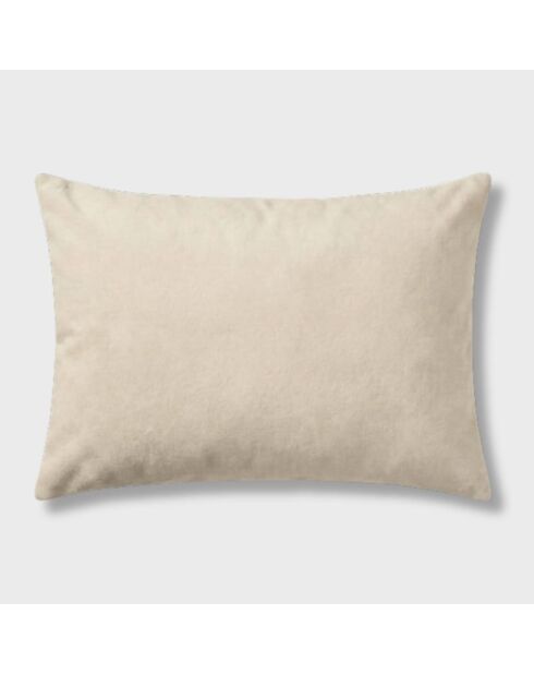 Taie d'oreiller microfibre-soie rectangle sand - 50x70 cm