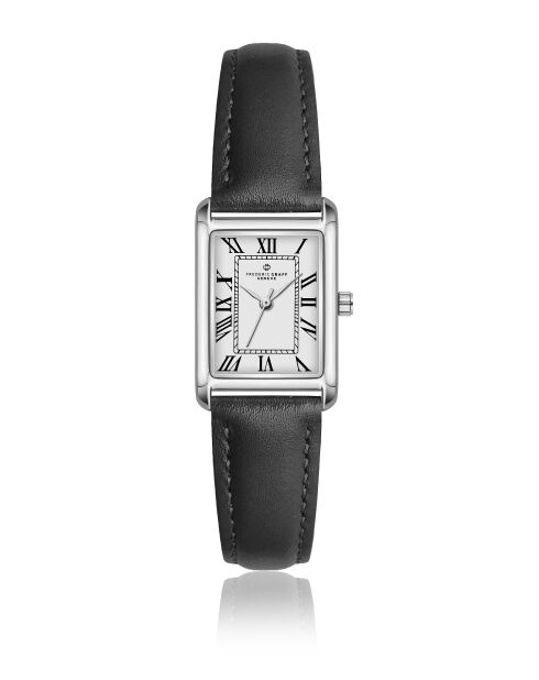 Montre homme analogique Quartz Ronda en cuir noire