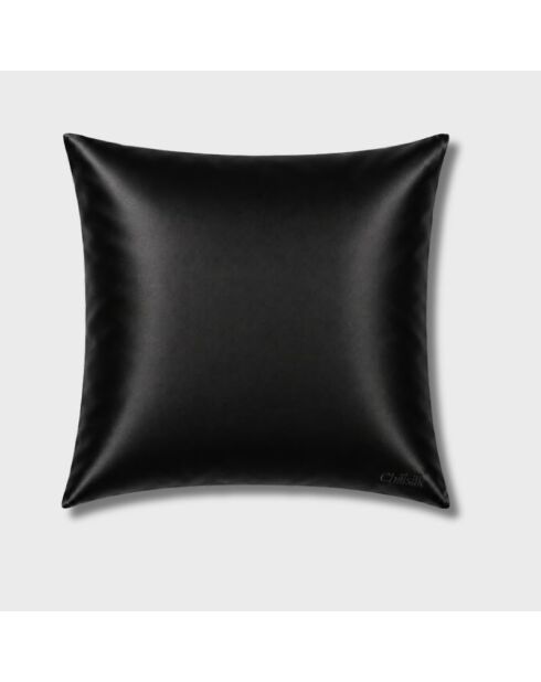 Taie d'oreiller en soie noire - 65x65 cm