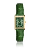 Orologio da donna analogico al quarzo Ronda in pelle di coccodrillo verde