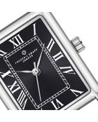 Montre homme analogique Quartz Ronda en cuir croco bleu foncé