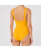 Costume da bagno intero a triangolo Maider giallo sole