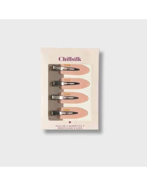 Pinzas de maquillaje y cuidado de la piel de color beige