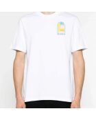 L'Arche Gradient Pastell SS23 Weißes T-Shirt