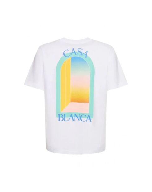 L'Arche Gradient Pastell SS23 Weißes T-Shirt