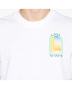 L'Arche Gradient Pastell SS23 Weißes T-Shirt