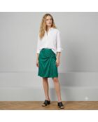 Agami-rok met toon-op-toon groen borduursel