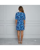 Vivienne blauwe jurk met print