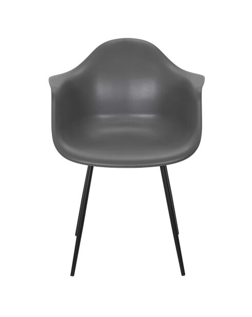 Set aus 4 grauen und schwarzen Gustav-Sesseln - 62x85x59 cm